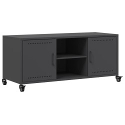 Meuble TV noir 100,5x39x43,5 cm acier 626435626435