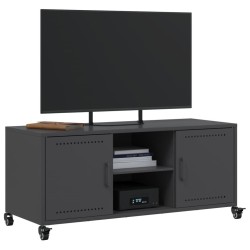 Meuble TV noir 100,5x39x43,5 cm acier 626435626435
