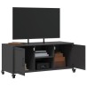 Meuble TV noir 100,5x39x43,5 cm acier 626435626435