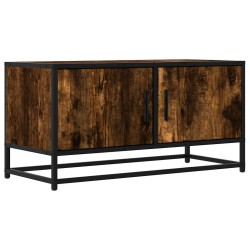 Meuble TV chêne fumé 80x34,5x40 cm bois d'ingénierie et métal 626436626436