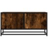 Meuble TV chêne fumé 80x34,5x40 cm bois d'ingénierie et métal 626436626436
