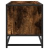 Meuble TV chêne fumé 80x34,5x40 cm bois d'ingénierie et métal 626436626436