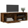 Meuble TV chêne fumé 120x34x37 cm bois d'ingénierie 626443626443