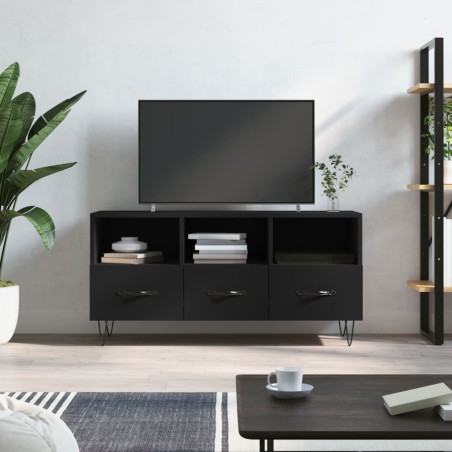 Meuble TV noir 102x36x50 cm bois d'ingénierie 626447626447
