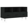 Meuble TV noir 102x36x50 cm bois d'ingénierie 626447626447