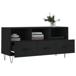 Meuble TV noir 102x36x50 cm bois d'ingénierie 626447626447