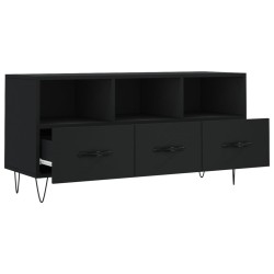 Meuble TV noir 102x36x50 cm bois d'ingénierie 626447626447