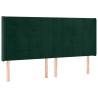 Tête de lit avec oreilles Vert foncé 163x16x118/128 cm Velours 626451626451