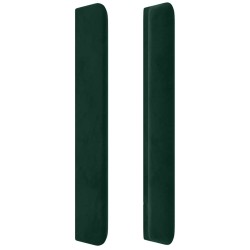 Tête de lit avec oreilles Vert foncé 163x16x118/128 cm Velours 626451626451