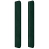 Tête de lit avec oreilles Vert foncé 163x16x118/128 cm Velours 626451626451
