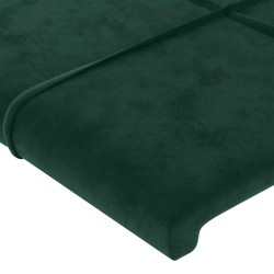 Tête de lit avec oreilles Vert foncé 163x16x118/128 cm Velours 626451626451