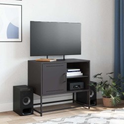 Meuble TV noir 68x39x60,5 cm acier 626452626452