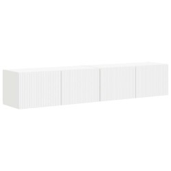 Meuble TV mural Montage mural 2 pcs Blanc 78,5 x 31 x 29,5 cm 626456626456