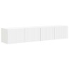 Meuble TV mural Montage mural 2 pcs Blanc 78,5 x 31 x 29,5 cm 626456626456