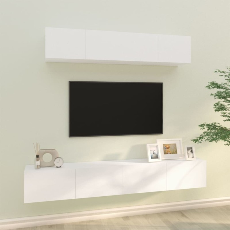 Ensemble de meubles TV 4 pcs Blanc Bois d'ingénierie 626457626457
