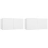 Ensemble de meubles TV 4 pcs Blanc Bois d'ingénierie 626457626457