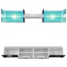 Ensemble mural pour TV 5 pcs avec lumières LED Noir brillant 626458626458
