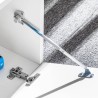 Ensemble mural pour TV 5 pcs avec lumières LED Noir brillant 626458626458