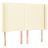 Tête de lit avec oreilles Crème 147x16x118/128 cm Similicuir 626459626459