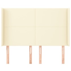 Tête de lit avec oreilles Crème 147x16x118/128 cm Similicuir 626459626459
