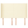 Tête de lit avec oreilles Crème 147x16x118/128 cm Similicuir 626459626459