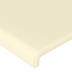 Tête de lit avec oreilles Crème 147x16x118/128 cm Similicuir 626459626459