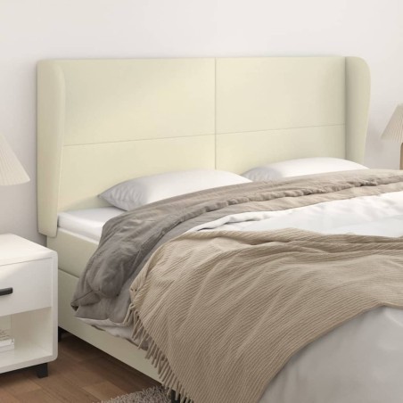 Tête de lit avec oreilles Crème 163x23x118/128 cm Similicuir 626460626460