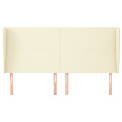 Tête de lit avec oreilles Crème 163x23x118/128 cm Similicuir 626460626460