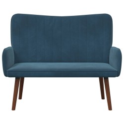 Sofa 2 places Bleu 115 x 61 x 87 cm Velours (V) 626462626462