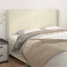 Tête de lit avec oreilles Crème 163x16x118/128 cm Similicuir 626463626463