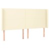 Tête de lit avec oreilles Crème 163x16x118/128 cm Similicuir 626463626463