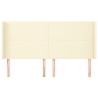 Tête de lit avec oreilles Crème 163x16x118/128 cm Similicuir 626463626463