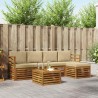 Ensemble de canapés d'extérieur 6 pcs Naturel et Beige 626464626464