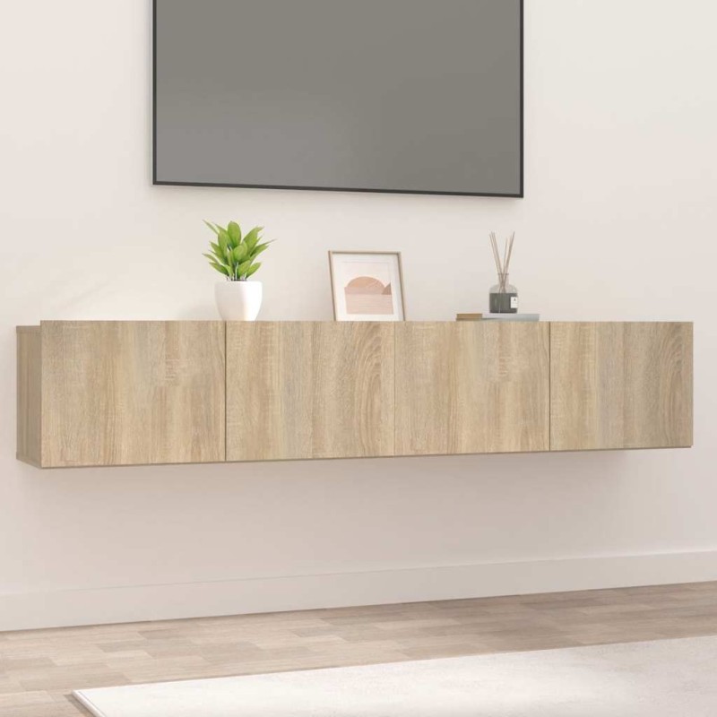 Meubles TV 2 pcs chêne sonoma 80x30x30 cm bois d'ingénierie 626465626465