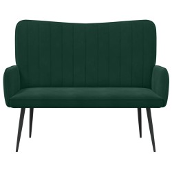 Sofa 2 places Vert foncé 115 x 61 x 87 cm Velours (V) 626468626468