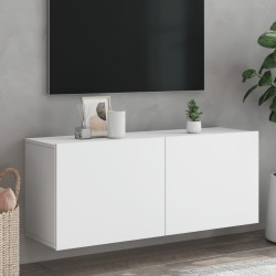 Meuble TV mural blanc 100x30x41 cm 626469626469