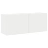 Meuble TV mural blanc 100x30x41 cm 626469626469