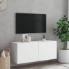 Meuble TV mural blanc 100x30x41 cm 626469626469