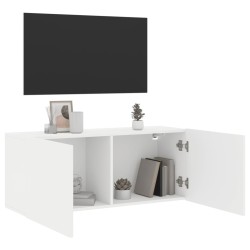 Meuble TV mural blanc 100x30x41 cm 626469626469
