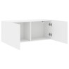Meuble TV mural blanc 100x30x41 cm 626469626469