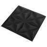 Panneaux muraux 24 pcs Origami Noir 50 x 50 cm Mousse XPS 626471626471