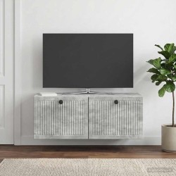 Meuble TV mural Gris béton 78,5 x 31 x 30 cm Bois d'ingénierie 626472626472
