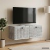 Meuble TV mural Gris béton 78,5 x 31 x 30 cm Bois d'ingénierie 626472626472