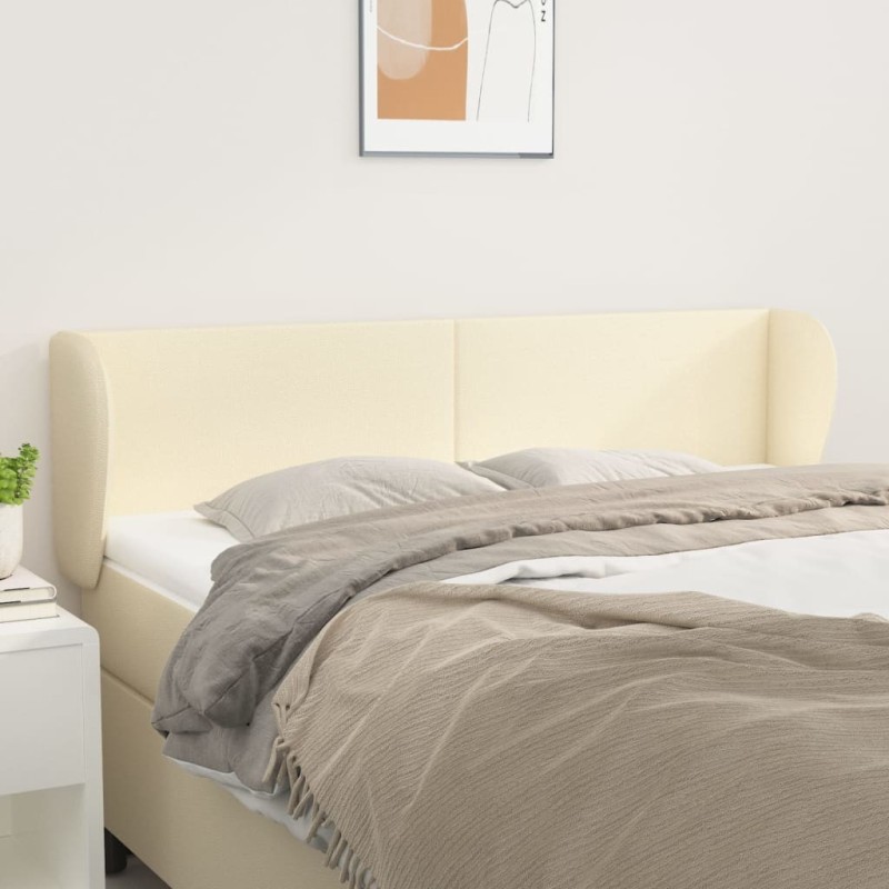 Tête de lit avec oreilles Crème 147x23x78/88 cm Similicuir 626473626473