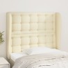 Tête de lit avec oreilles Crème 83x23x118/128 cm Similicuir 626475626475