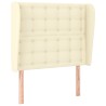 Tête de lit avec oreilles Crème 83x23x118/128 cm Similicuir 626475626475