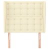 Tête de lit avec oreilles Crème 83x23x118/128 cm Similicuir 626475626475