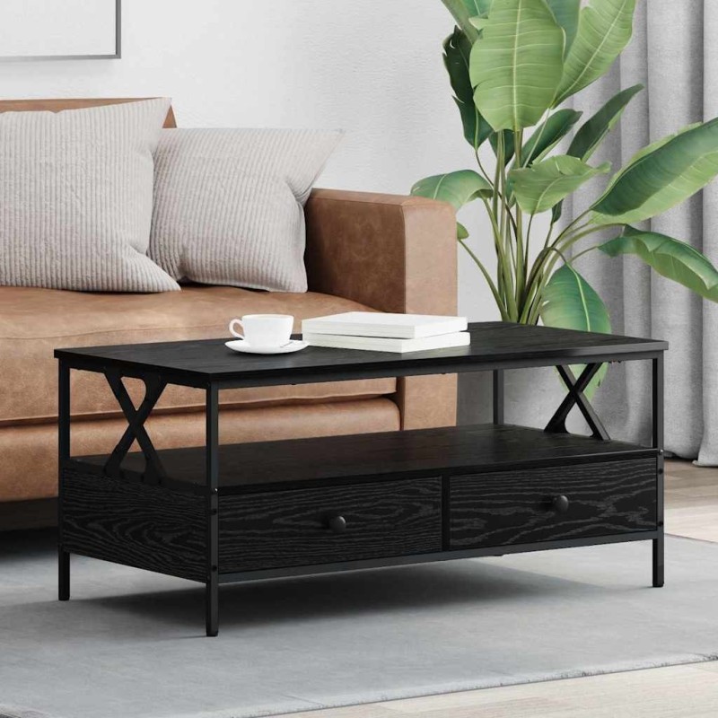 Table basse Chêne noir 100 x 51 x 45 cm Bois d'ingénierie 626476626476