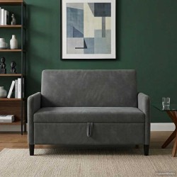 Sofa avec rangement Gris foncé 122 x 78 x 87 cm Polyester 626480626480