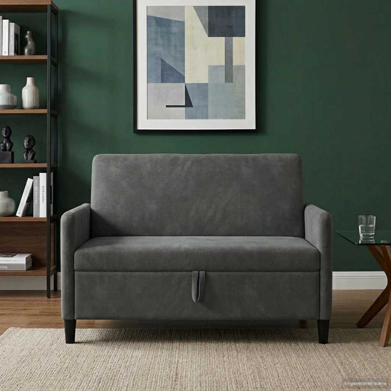 Sofa avec rangement Gris foncé 122 x 78 x 87 cm Polyester 626480626480